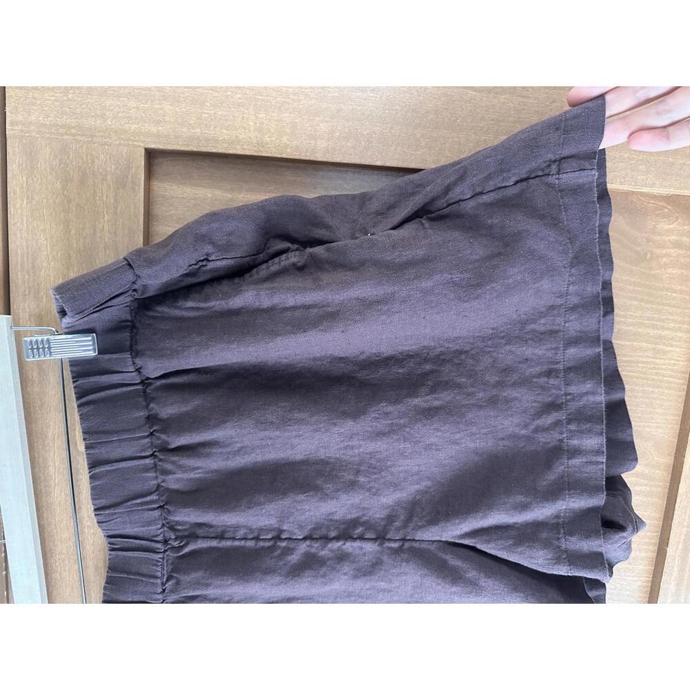 J.Crew 100% Linen Tropez Pull On Shorts 3” in Chocolate Brown Women’s size XL - Picture 4 of 11